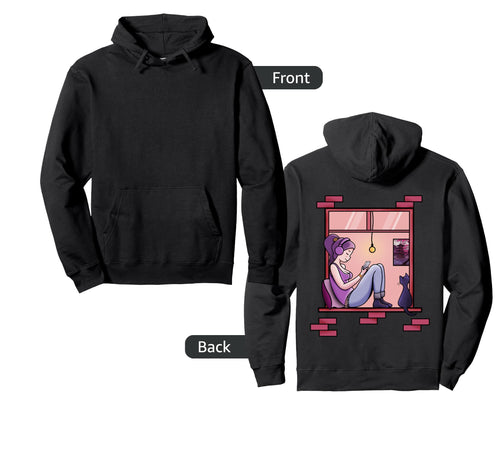 90S Lofi Aesthetic Anime Hip Hop Hoodie - Fun Novelty Design Unisex - T-Shirt, Sweatshirt, Hoodie