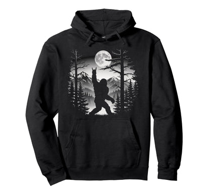 Bigfoot Rock Moon Forest Sasquatch Yeti Hoodie - Streetwear Style Unisex - T-Shirt, Sweatshirt, Hoodie