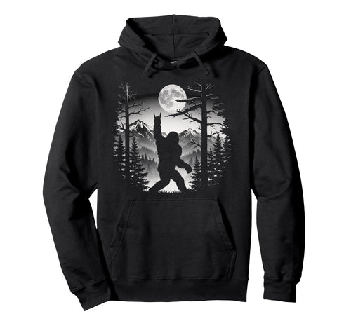 Bigfoot Rock Moon Forest Sasquatch Yeti Hoodie - Streetwear Style Unisex - T-Shirt, Sweatshirt, Hoodie