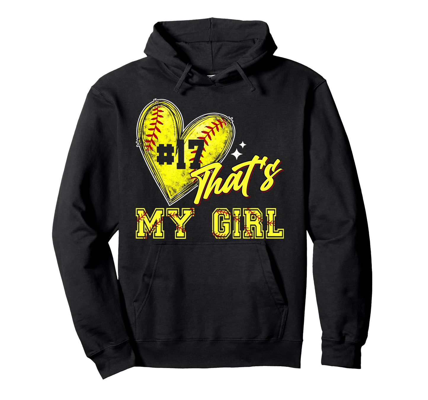 Softball Mom Dad Thats My Jersey Number 17 Hoodie - Graphic Print Unisex - T-Shirt, Sweatshirt, Hoodie