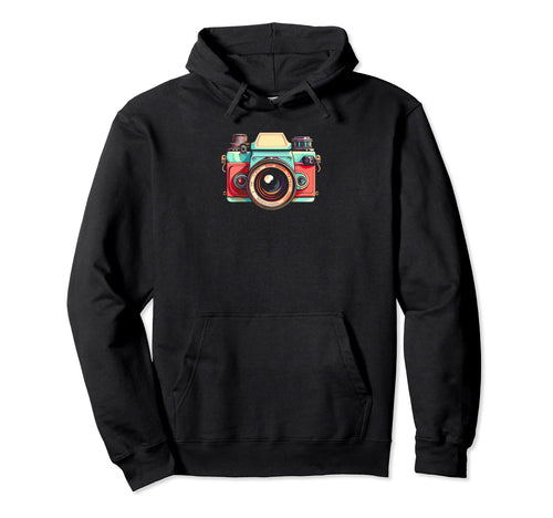 Eighties Vibe Slr Camera Photography Hoodie - Trendy Graphic Unisex - T-Shirt, Sweatshirt, Hoodie