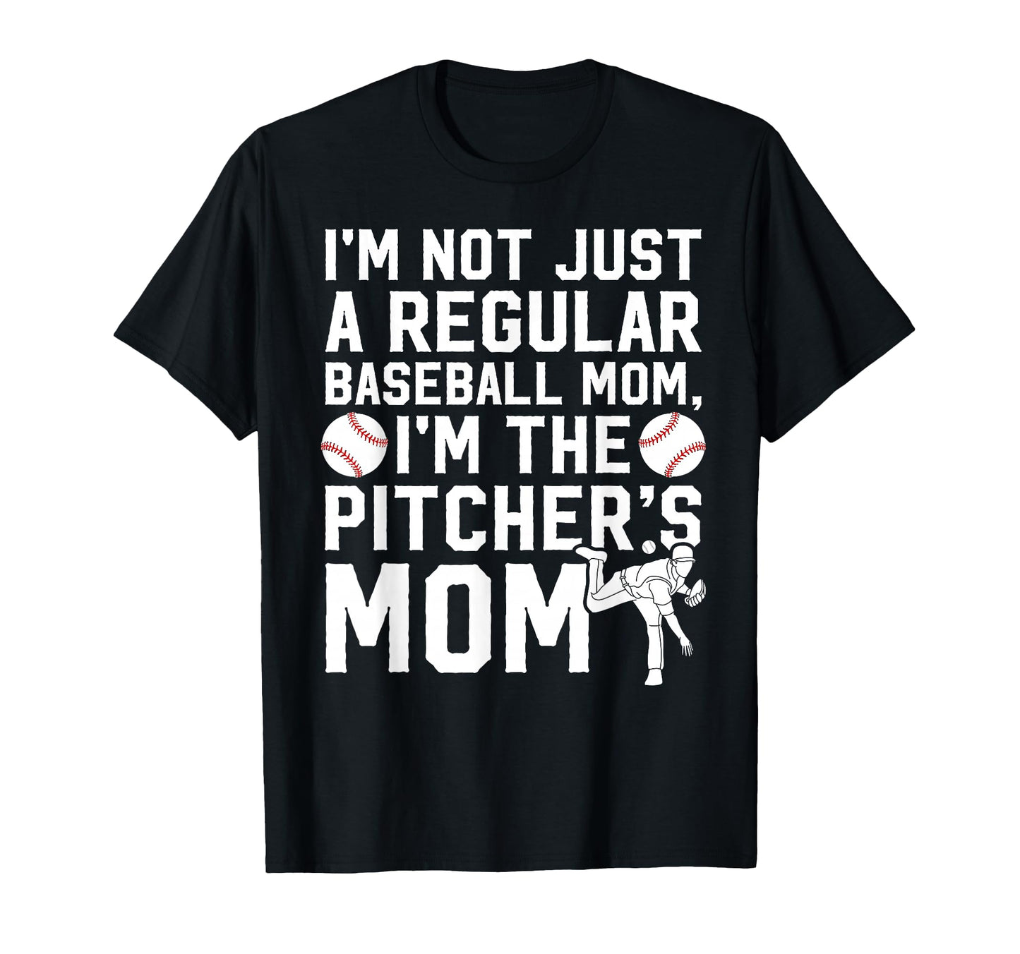 Im Baseball Pitcher Mom Baseball T-Shirt - Aesthetic Graphic Unisex - T-Shirt, Sweatshirt, Hoodie