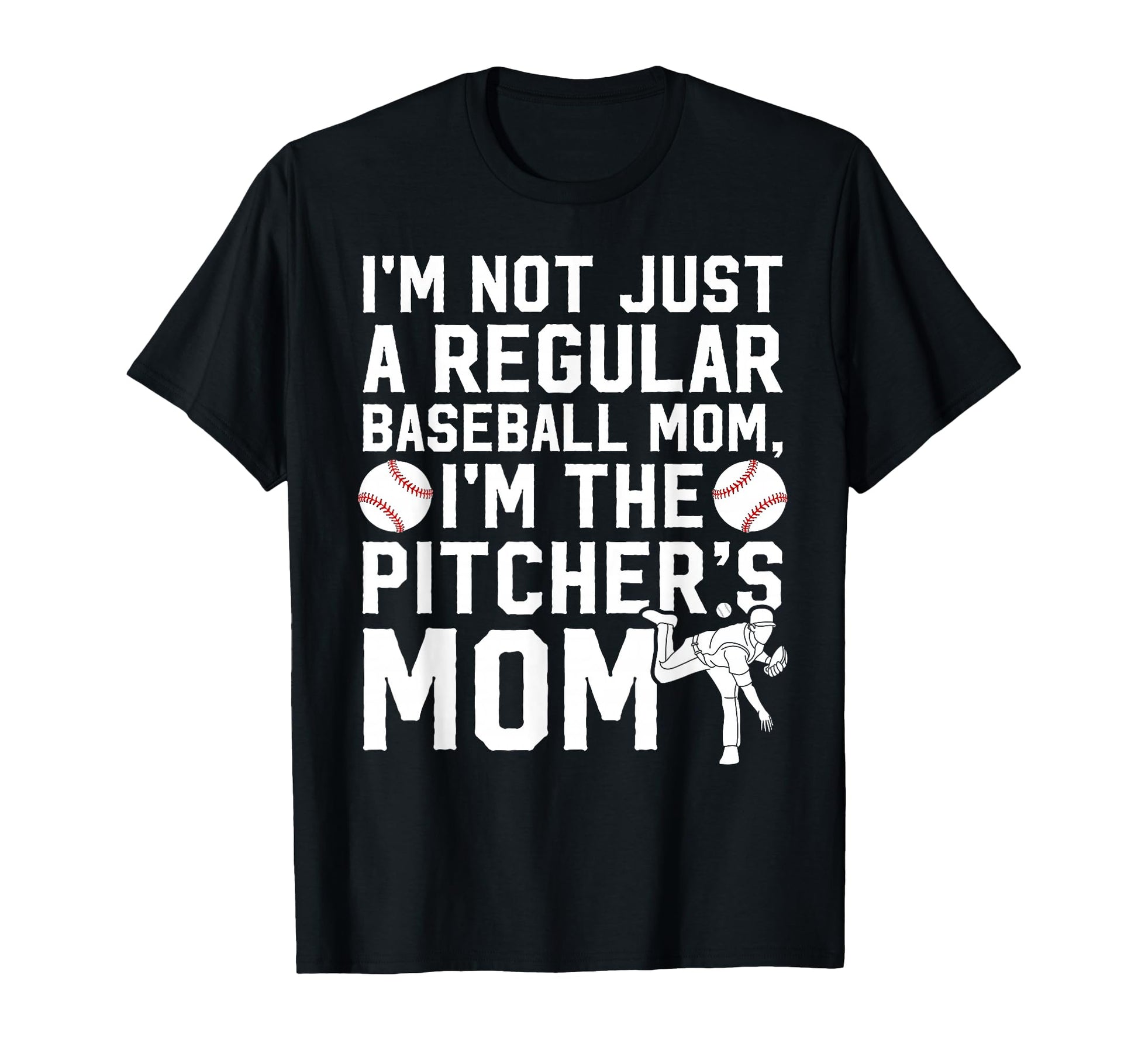 Im Baseball Pitcher Mom Baseball T-Shirt - Aesthetic Graphic Unisex - T-Shirt, Sweatshirt, Hoodie