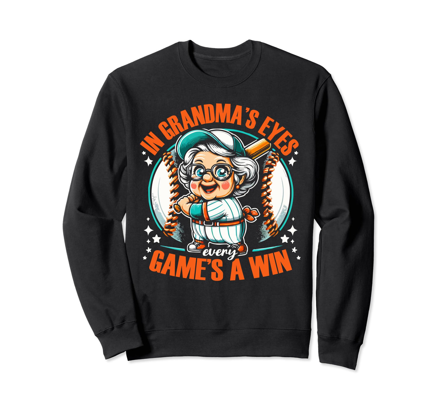 Baseball Grandma Grandmother Granny Sweatshirt - Novelty Apparel Unisex - T-Shirt, Sweatshirt, Hoodie