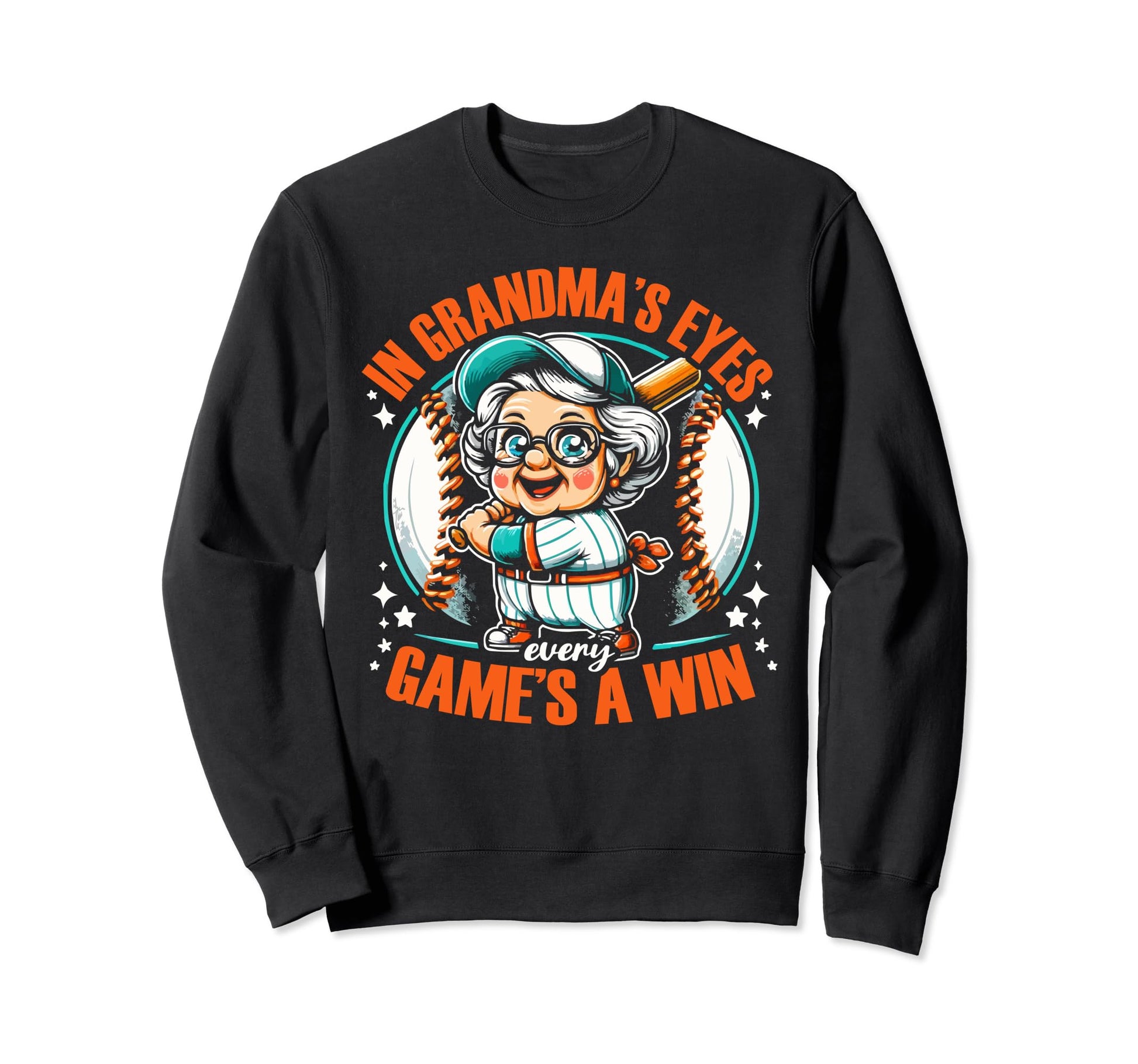 Baseball Grandma Grandmother Granny Sweatshirt - Novelty Apparel Unisex - T-Shirt, Sweatshirt, Hoodie