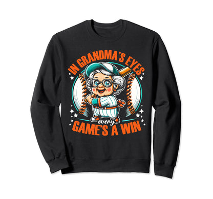 Baseball Grandma Grandmother Granny Sweatshirt - Novelty Apparel Unisex - T-Shirt, Sweatshirt, Hoodie