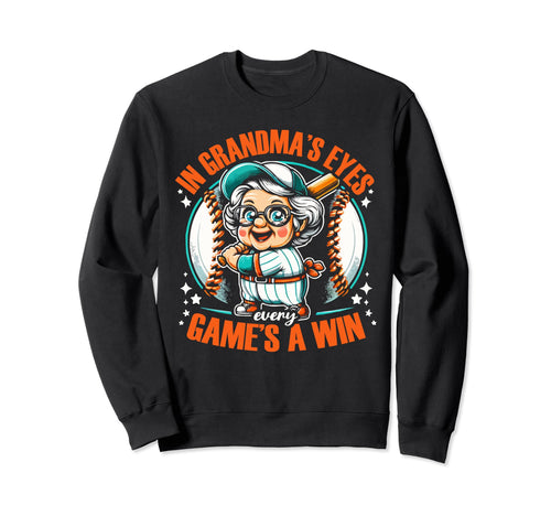 Baseball Grandma Grandmother Granny Sweatshirt - Novelty Apparel Unisex - T-Shirt, Sweatshirt, Hoodie