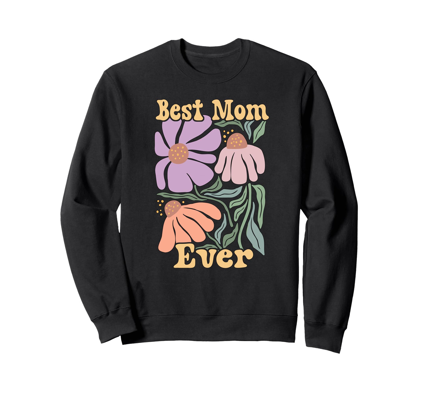 Supercute Love Her Floral Groovy Sweatshirt - Unique Graphic for Adults - T-Shirt, Sweatshirt, Hoodie