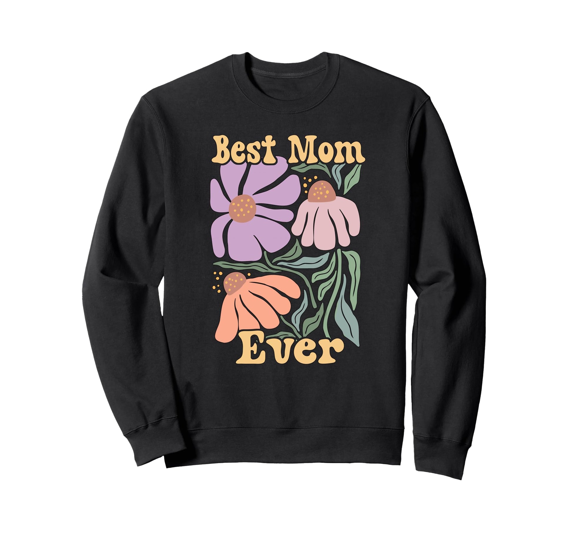 Supercute Love Her Floral Groovy Sweatshirt - Unique Graphic for Adults - T-Shirt, Sweatshirt, Hoodie