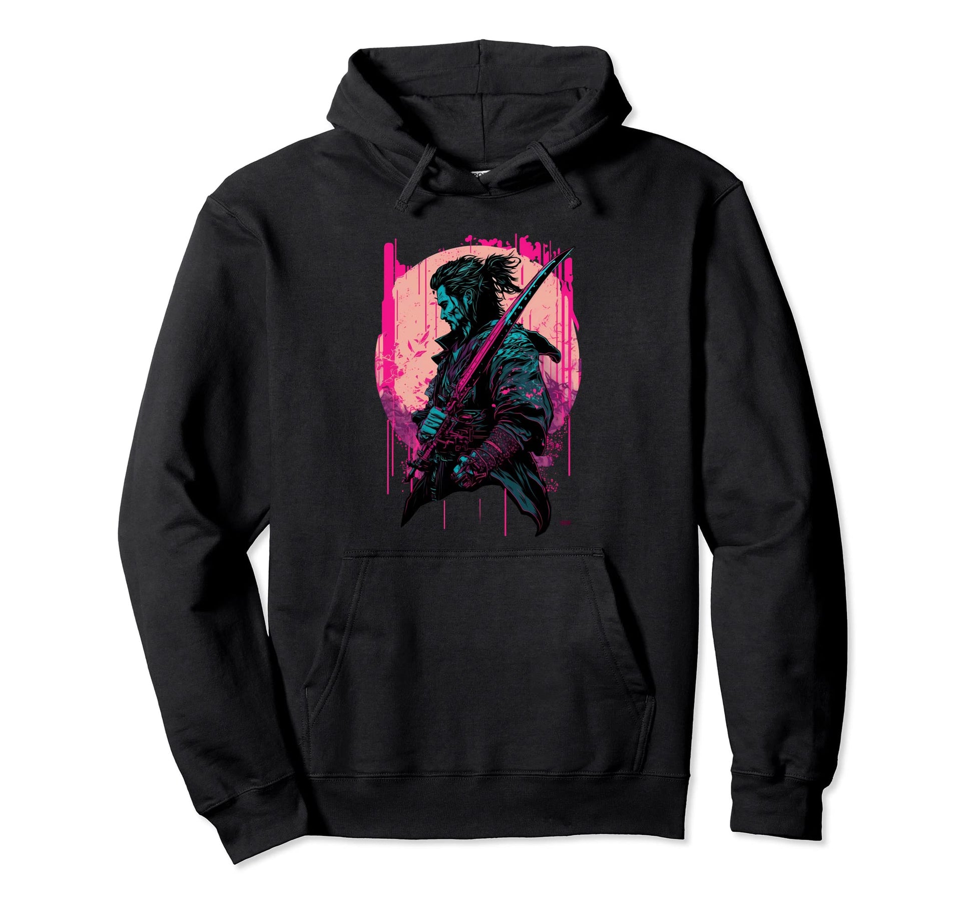 Vaporwave Aesthetic Cyberpunk Samurai Hoodie - Trendy Graphic Unisex - T-Shirt, Sweatshirt, Hoodie