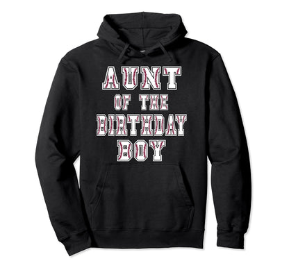 Aunt Birthday Baller Baseball Themed Hoodie - Unique Graphic Men Women - T-Shirt, Sweatshirt, Hoodie