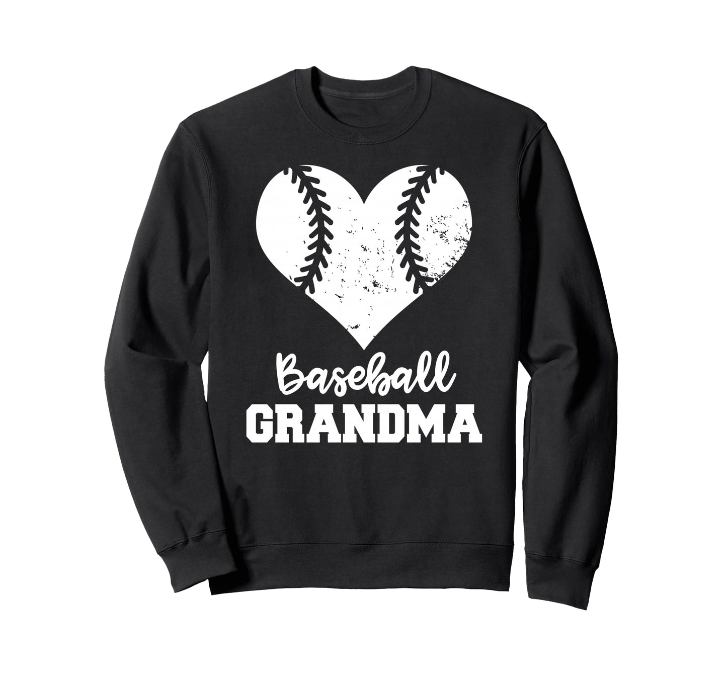 Baseball Grandma Heart Funny Sweatshirt - Novelty Apparel for Adults - T-Shirt, Sweatshirt, Hoodie