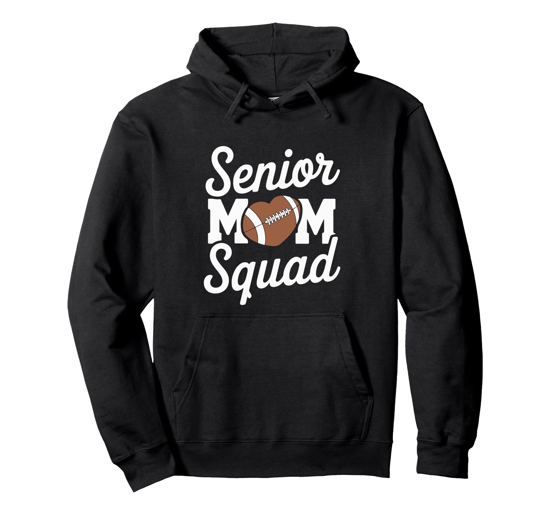 Senior Mom Squad Football Game Day Outfit Hoodie - Graphic Print for Adults - T-Shirt, Sweatshirt, Hoodie