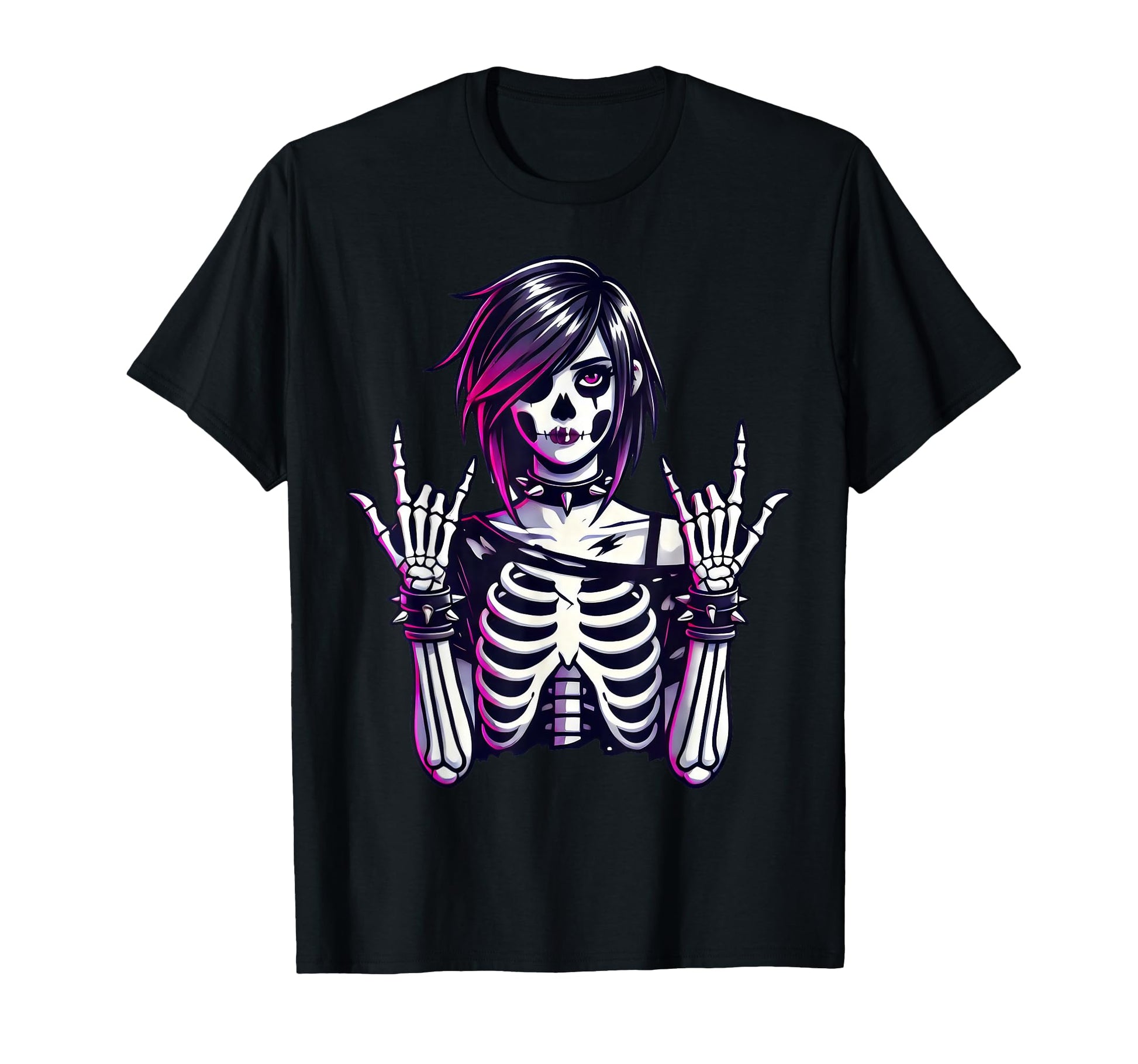 Dark Alt Skeleton Rock Hand Spooky T-Shirt - Novelty Apparel Men Women - T-Shirt, Sweatshirt, Hoodie