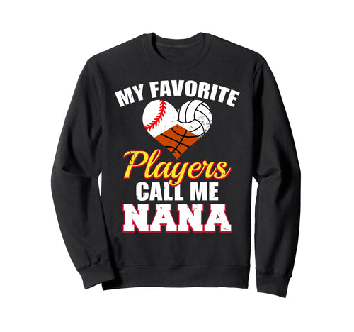 My Favorite Players Baseball Volleyball Sweatshirt - Graphic Print Unisex - T-Shirt, Sweatshirt, Hoodie