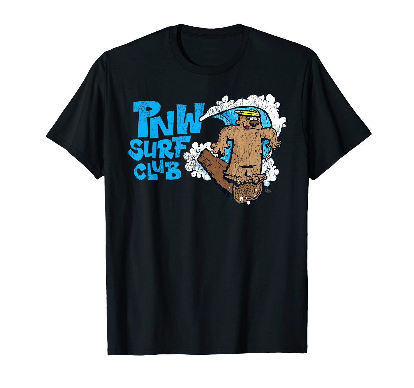 Mens Bigfoot Pnw Funny Surfing Monster T-Shirt - Minimalist Print Men Women - T-Shirt, Sweatshirt, Hoodie