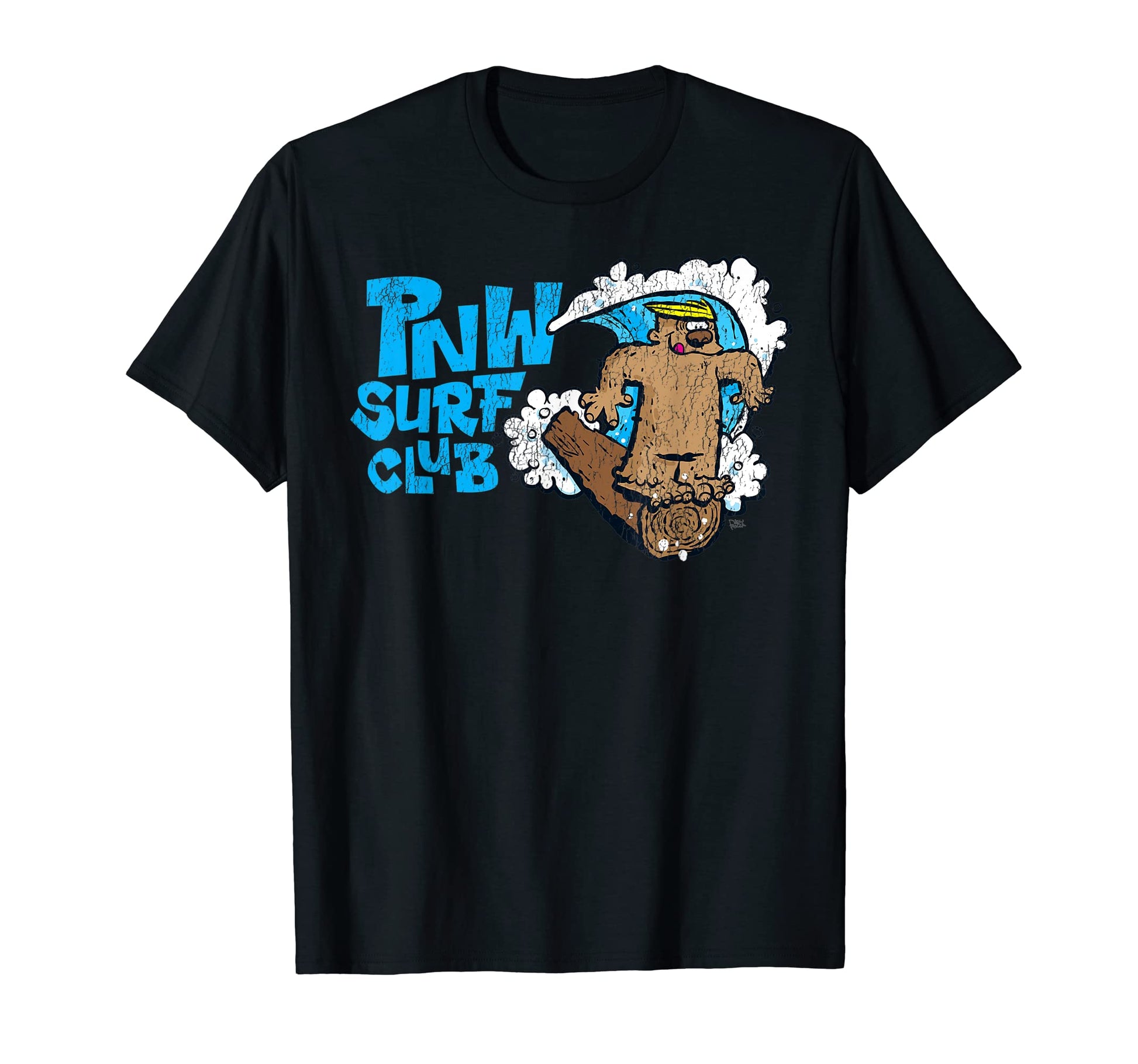 Mens Bigfoot Pnw Funny Surfing Monster T-Shirt - Minimalist Print Men Women - T-Shirt, Sweatshirt, Hoodie