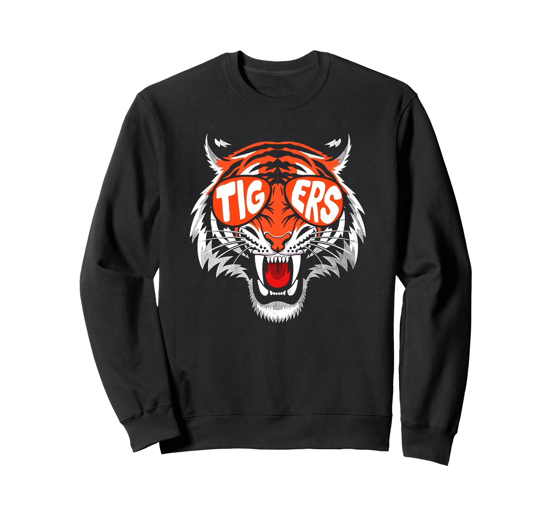 Tigers School Sports Name Spirit Back Sweatshirt - Streetwear Style Unisex - T-Shirt, Sweatshirt, Hoodie