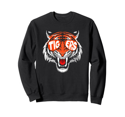 Tigers School Sports Name Spirit Back Sweatshirt - Streetwear Style Unisex - T-Shirt, Sweatshirt, Hoodie