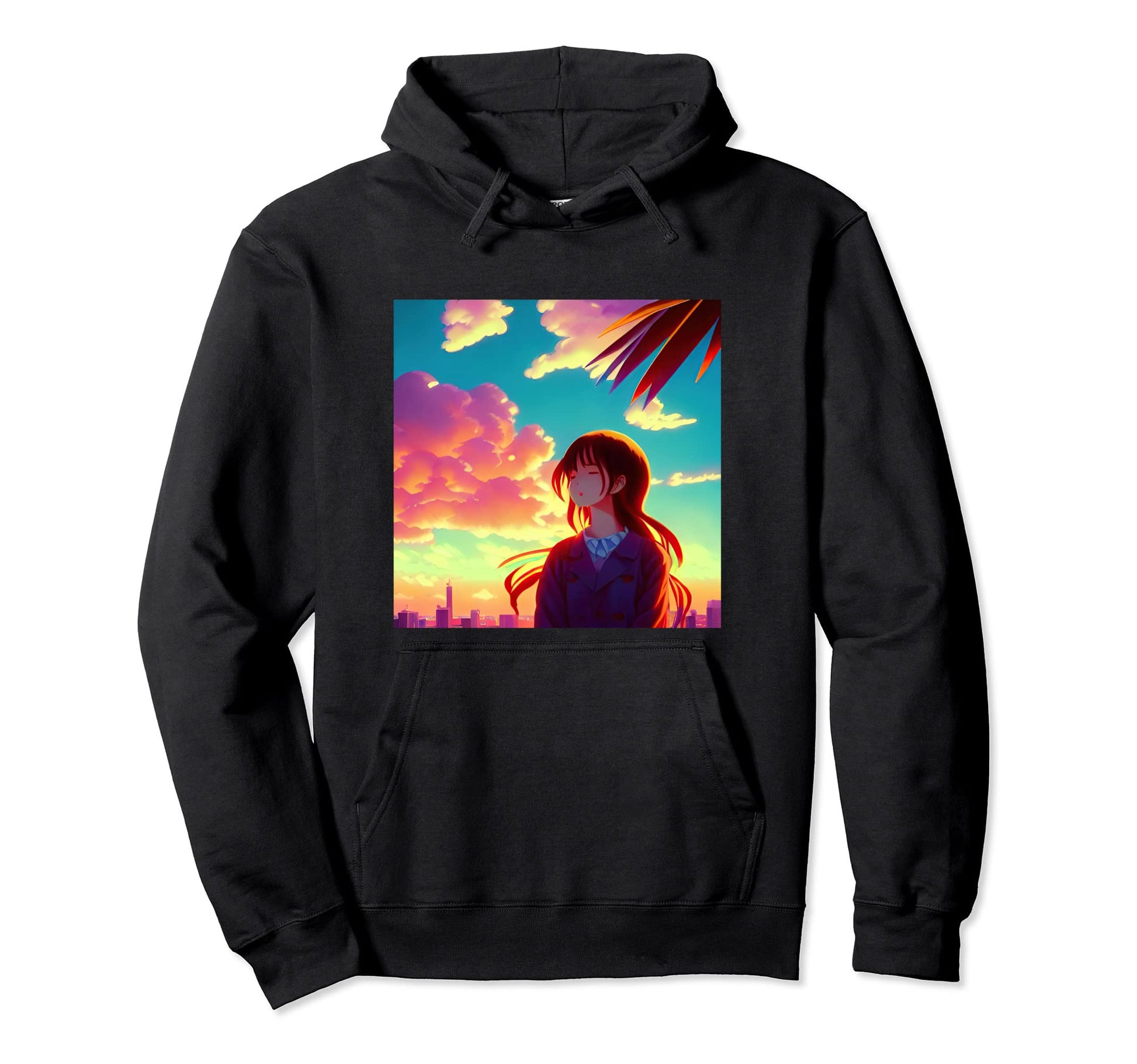 Anime Kawaii Aesthetic Lofi Vaporwave Hoodie - Custom Art Print Unisex - T-Shirt, Sweatshirt, Hoodie