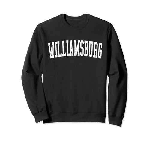 Williamsburg Va Distressed White Varsity Sweatshirt - Unique Graphic Unisex - T-Shirt, Sweatshirt, Hoodie