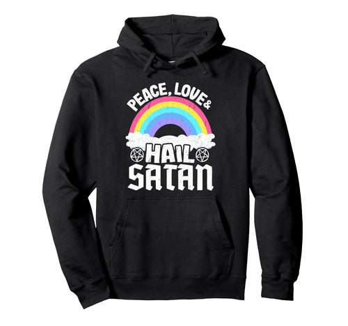 Punk Band Death Metal Rainbow Peace Love Hoodie - Graphic Print Unisex - T-Shirt, Sweatshirt, Hoodie