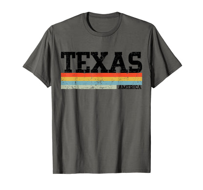 Texas America Stripes Souvenir Gifts T-Shirt - Custom Art Print Men Women - T-Shirt, Sweatshirt, Hoodie