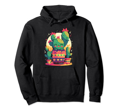 Cactus Serape Succulent Plant Cacti Hoodie - Minimalist Print Unisex - T-Shirt, Sweatshirt, Hoodie