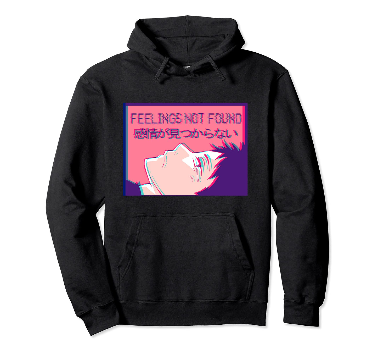Feelings Not Found Sad Emo Anime Hoodie - Aesthetic Graphic Men Women - T-Shirt, Sweatshirt, Hoodie