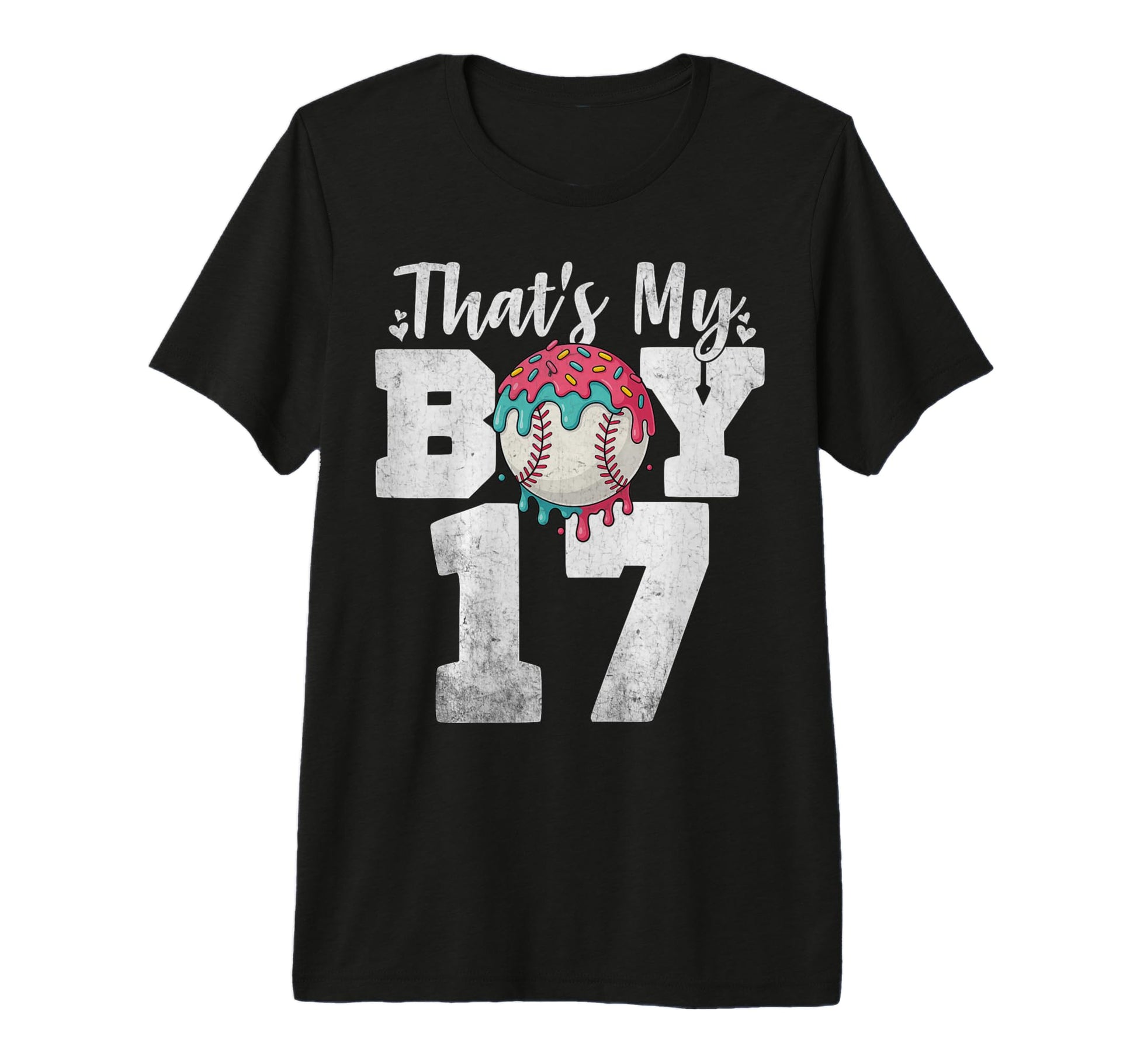 Thats My Baseball 17 Number Mom Dad 17 T-Shirt - Custom Art Print Unisex - T-Shirt, Sweatshirt, Hoodie