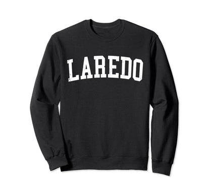 Laredo Tx Distressed White Varsity Sweatshirt - Graphic Print Men Women - T-Shirt, Sweatshirt, Hoodie