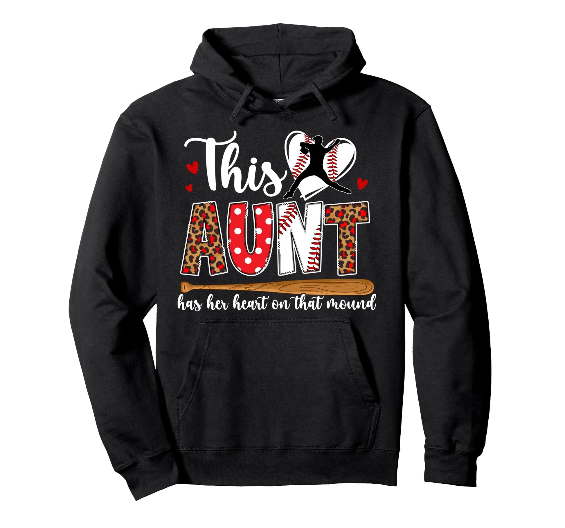 Proud Baseball Pitcher Aunt Hoodie - Casual Everyday Wear for Adults - T-Shirt, Sweatshirt, Hoodie
