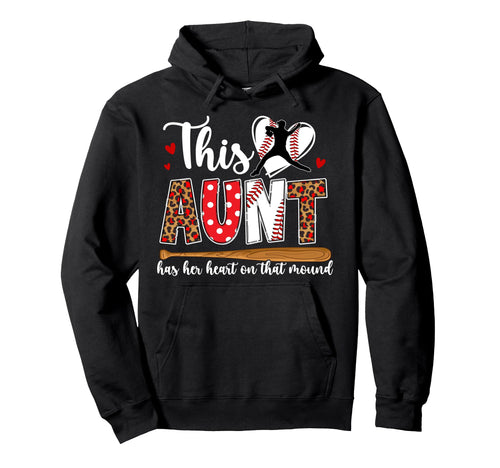 Proud Baseball Pitcher Aunt Hoodie - Casual Everyday Wear for Adults - T-Shirt, Sweatshirt, Hoodie