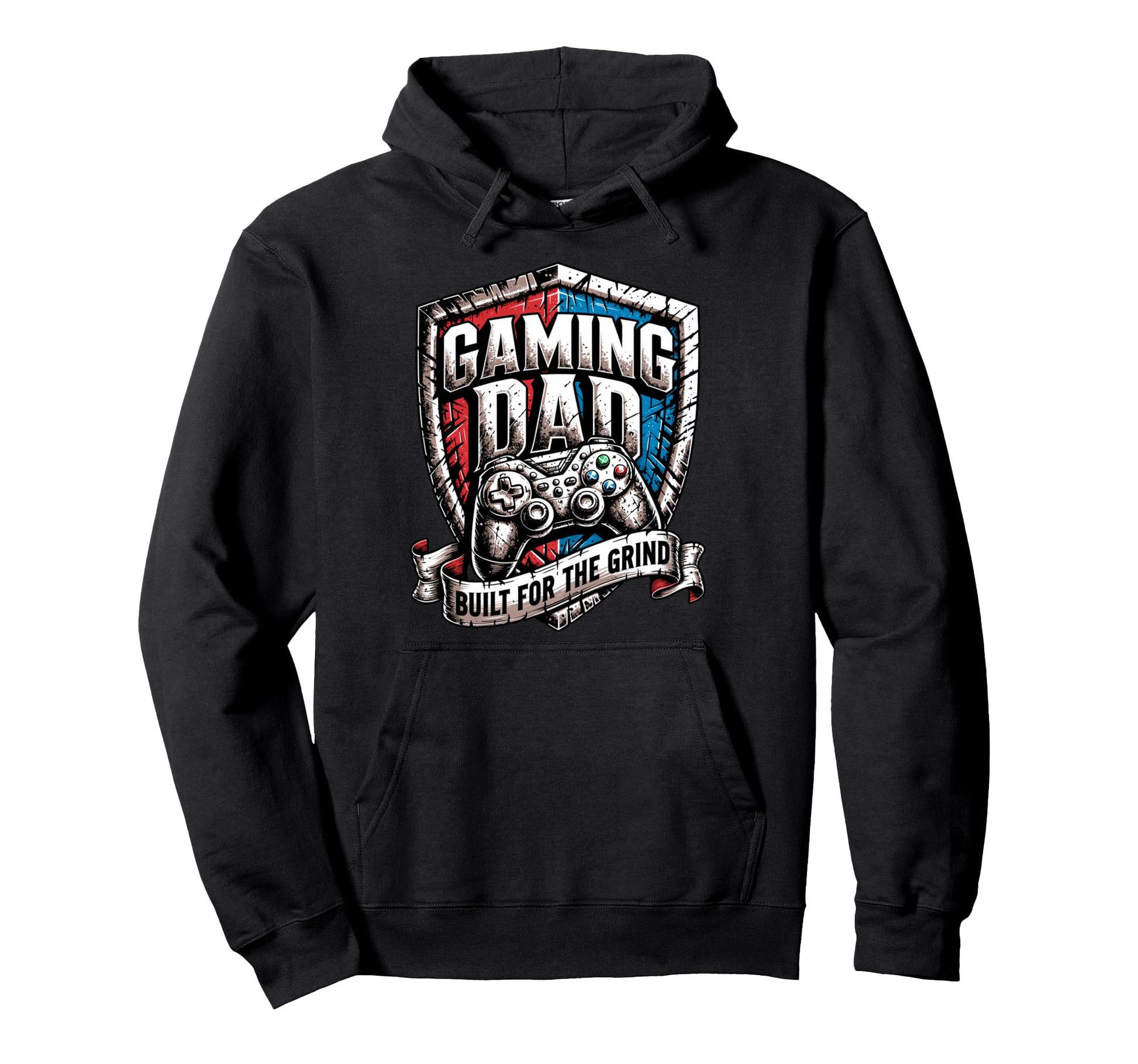 Patriotic Usa Gaming Dad Built Grind Hoodie - Novelty Apparel Men Women - T-Shirt, Sweatshirt, Hoodie