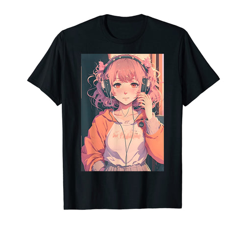 Anime Gamer Aesthetic Vaporwave Lofi 90S T-Shirt - Aesthetic Graphic Unisex - T-Shirt, Sweatshirt, Hoodie