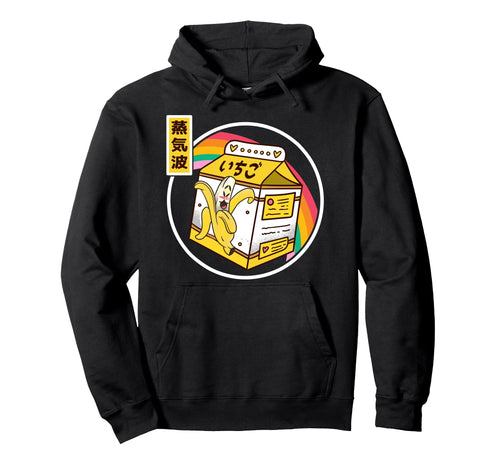Banana Milk Carton Japan 80S Otaku Hoodie - Minimalist Print for Adults - T-Shirt, Sweatshirt, Hoodie