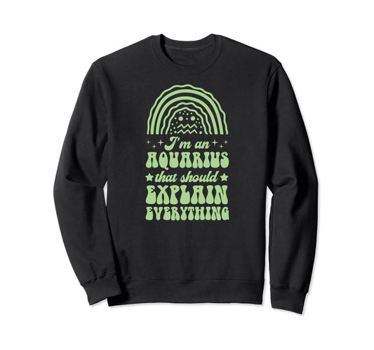 Im Aquarius That Should Explain Sweatshirt - Novelty Apparel for Adults - T-Shirt, Sweatshirt, Hoodie