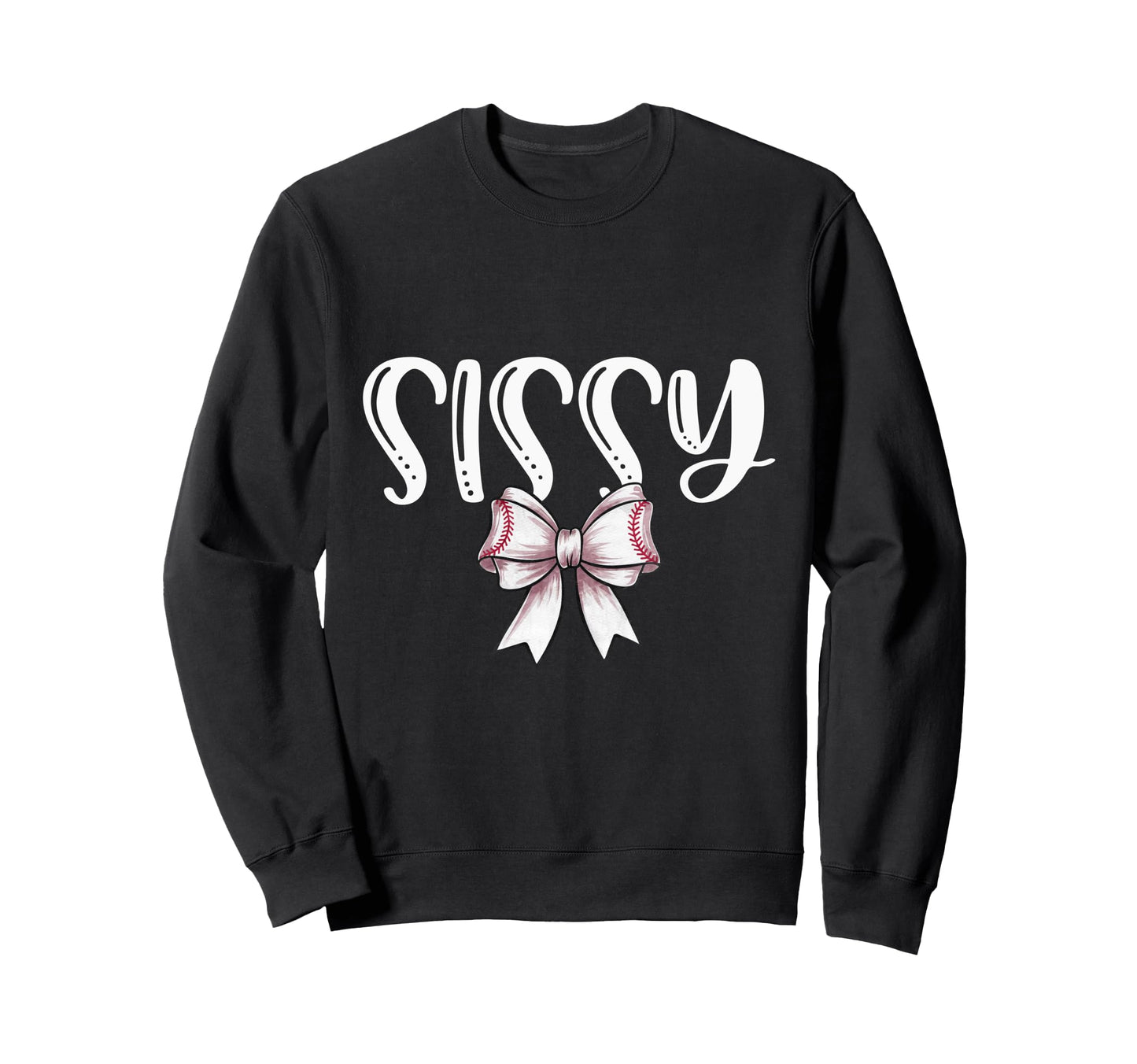 Coquette Baseball Sissy Spirit Sweatshirt - Minimalist Print for Adults - T-Shirt, Sweatshirt, Hoodie