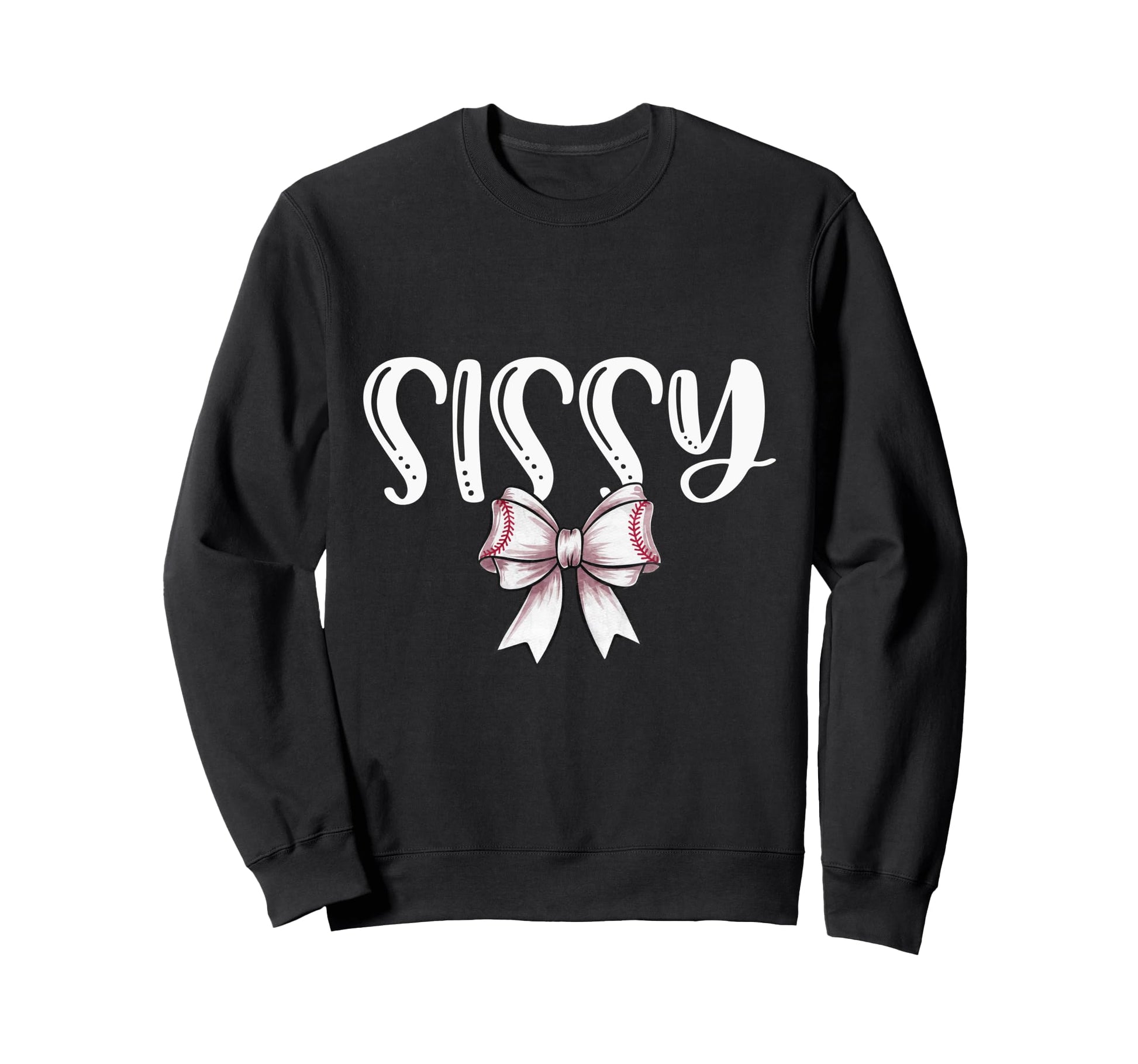 Coquette Baseball Sissy Spirit Sweatshirt - Minimalist Print for Adults - T-Shirt, Sweatshirt, Hoodie