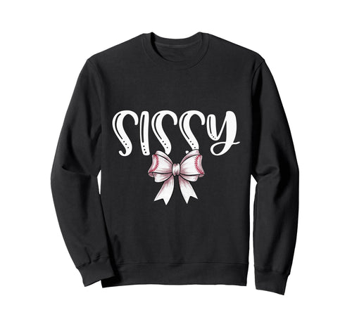 Coquette Baseball Sissy Spirit Sweatshirt - Minimalist Print for Adults - T-Shirt, Sweatshirt, Hoodie