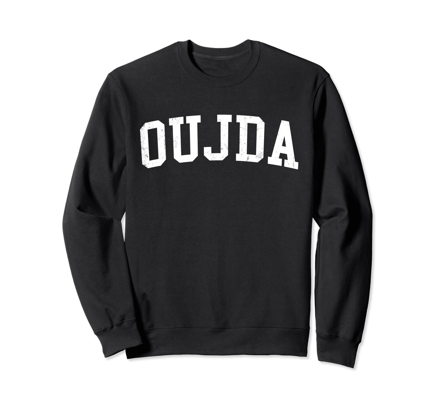 Oujda Morocco Distressed White Sweatshirt - Novelty Apparel for Adults - T-Shirt, Sweatshirt, Hoodie