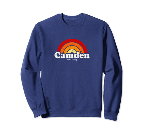 Camden New Jersey Nj 70S Rainbow Sweatshirt - Novelty Apparel Unisex - T-Shirt, Sweatshirt, Hoodie