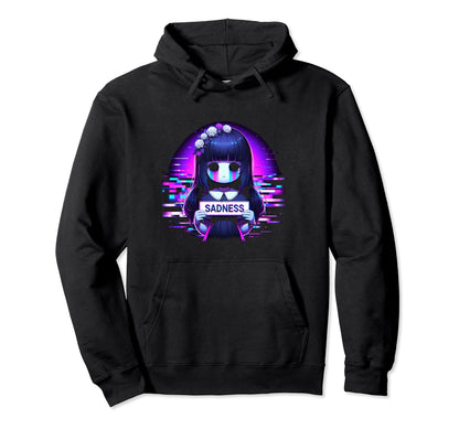 Sad Anime Japanese Aesthetic Vaporwave Art Hoodie - Streetwear Style Unisex - T-Shirt, Sweatshirt, Hoodie
