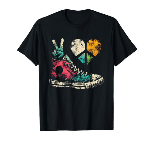 Peace Love And Sneaker Peace T-Shirt - Casual Everyday Wear Men Women - T-Shirt, Sweatshirt, Hoodie