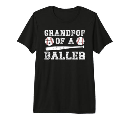 Mens Grandpop Baller Baseball Grandpop T-Shirt - Trendy Graphic Unisex - T-Shirt, Sweatshirt, Hoodie