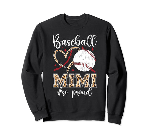 Baseball Mimi So Proud Grandma Mimi Sweatshirt - Minimalist Print Unisex - T-Shirt, Sweatshirt, Hoodie