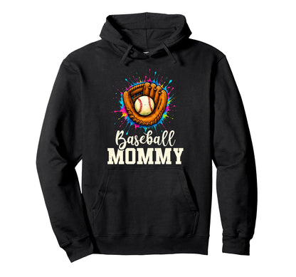 Baseball Mommy Baseball Player Colorful Hoodie - Trendy Graphic Unisex - T-Shirt, Sweatshirt, Hoodie