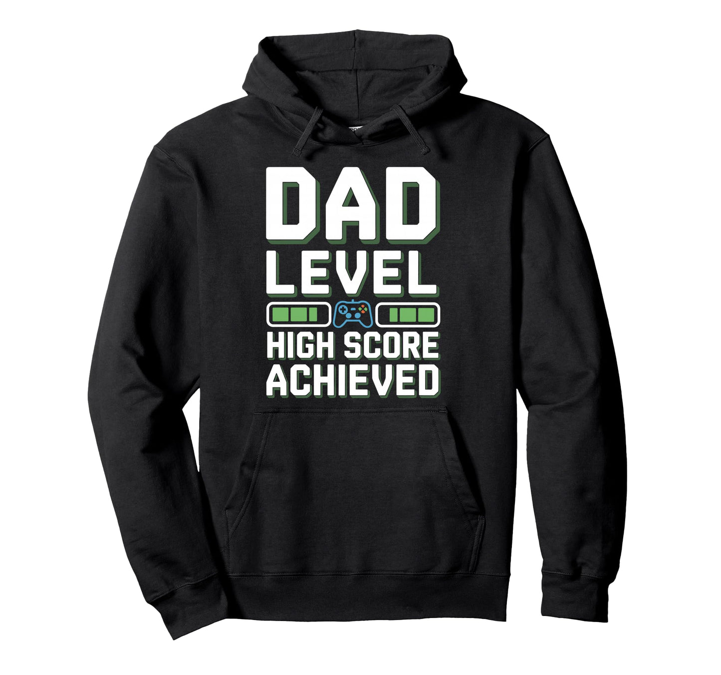 Dad Level High Score Achieved Fun Hoodie - Minimalist Print Men Women - T-Shirt, Sweatshirt, Hoodie