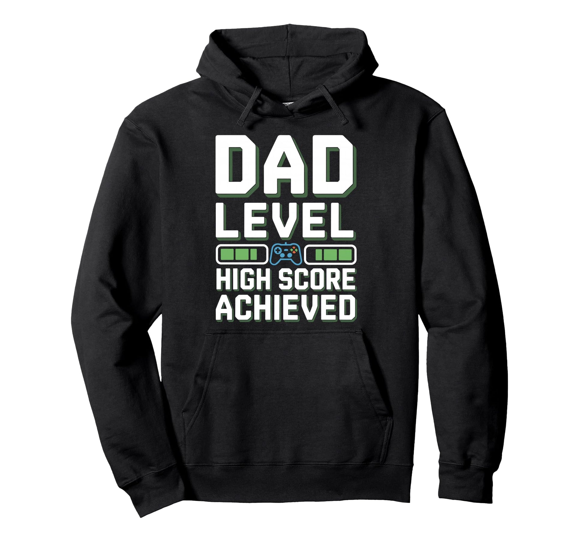 Dad Level High Score Achieved Fun Hoodie - Minimalist Print Men Women - T-Shirt, Sweatshirt, Hoodie