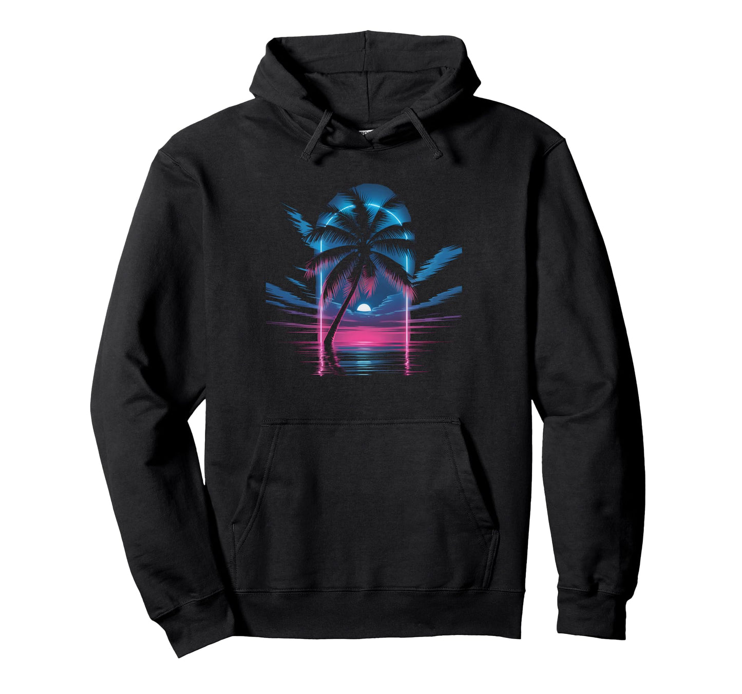 Palm Tree Synthwave Florida Vaporwave Hoodie - Aesthetic Graphic Men Women - T-Shirt, Sweatshirt, Hoodie